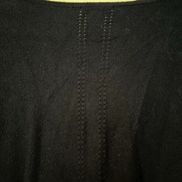 J. Jill Minimalist Navy Blue 3/4 Dolman Sleeves V-Neck Cotton Blend Sweater SZ M - Picture 5 of 5